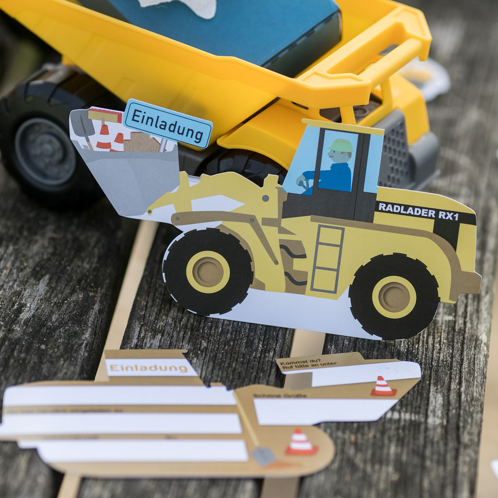 Baustelle Einladungskarte