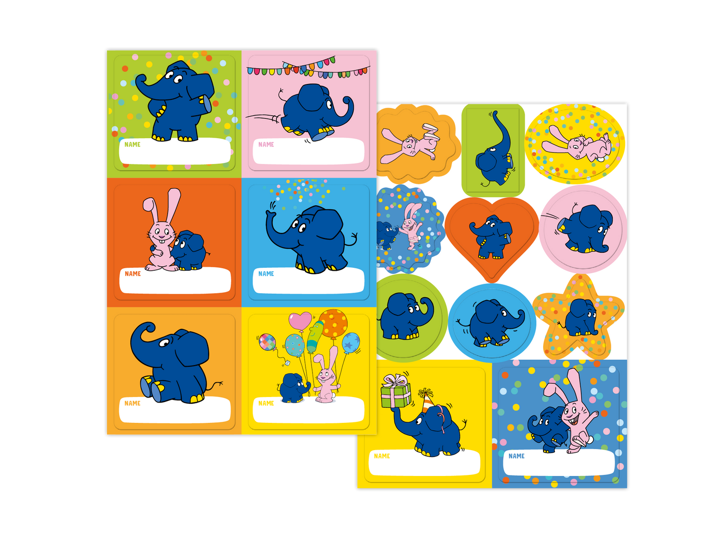 Die Sendung mit dem Elefanten Aufkleber Set