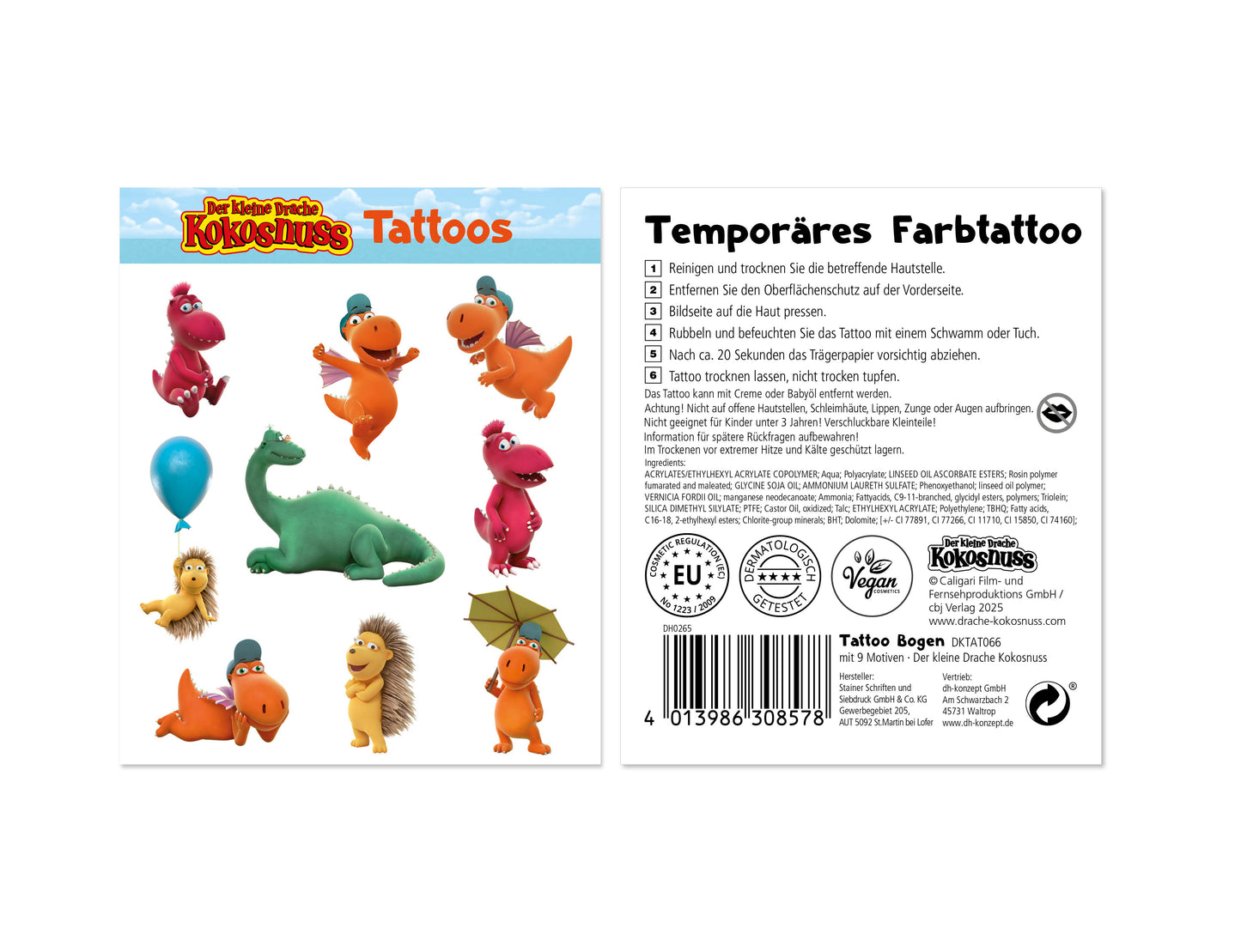 Drache Kokosnuss Tattoos