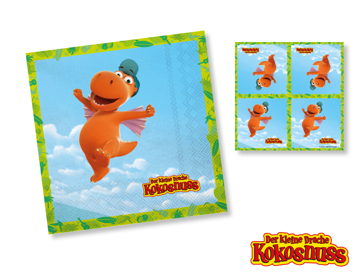 Drache Kokosnuss Servietten