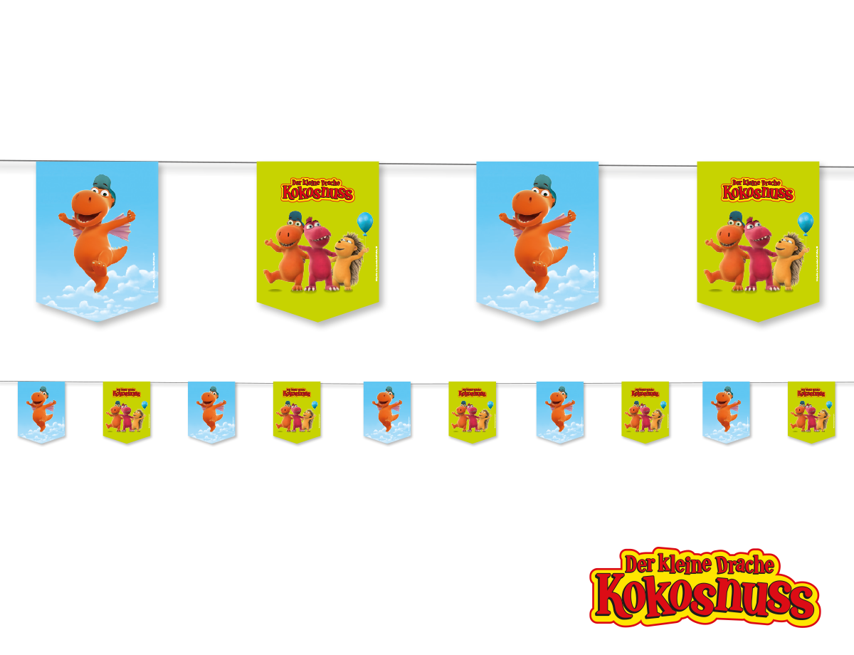 Drache Kokosnuss Wimpelkette