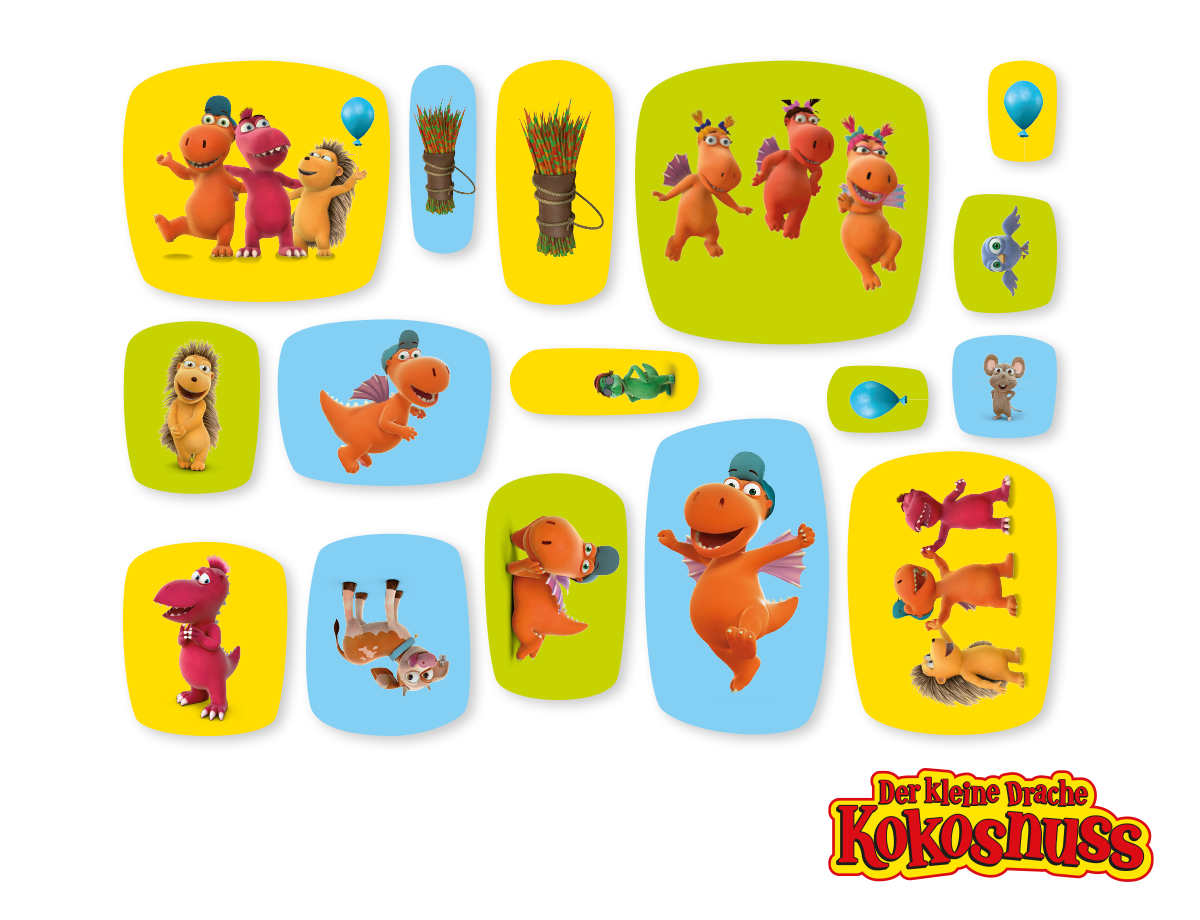 Drache Kokosnuss XXL Konfetti