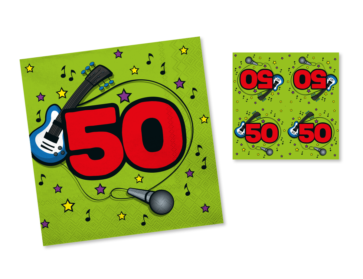 50 Geburtstag Servietten