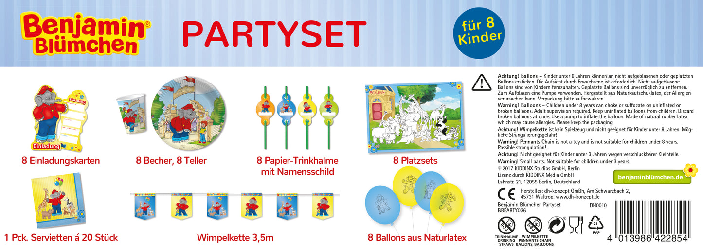 69 Teiliges Benjamin Blümchen Partyset