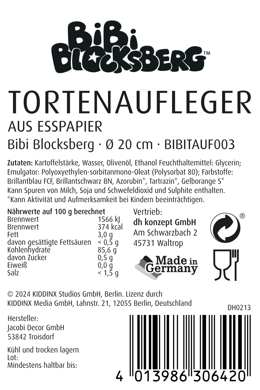 Bibi Blocksberg Tortenaufleger