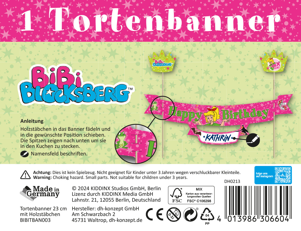 Bibi Blocksberg Tortenbanner