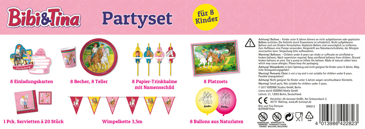 69 Teiliges Bibi und Tina Partyset