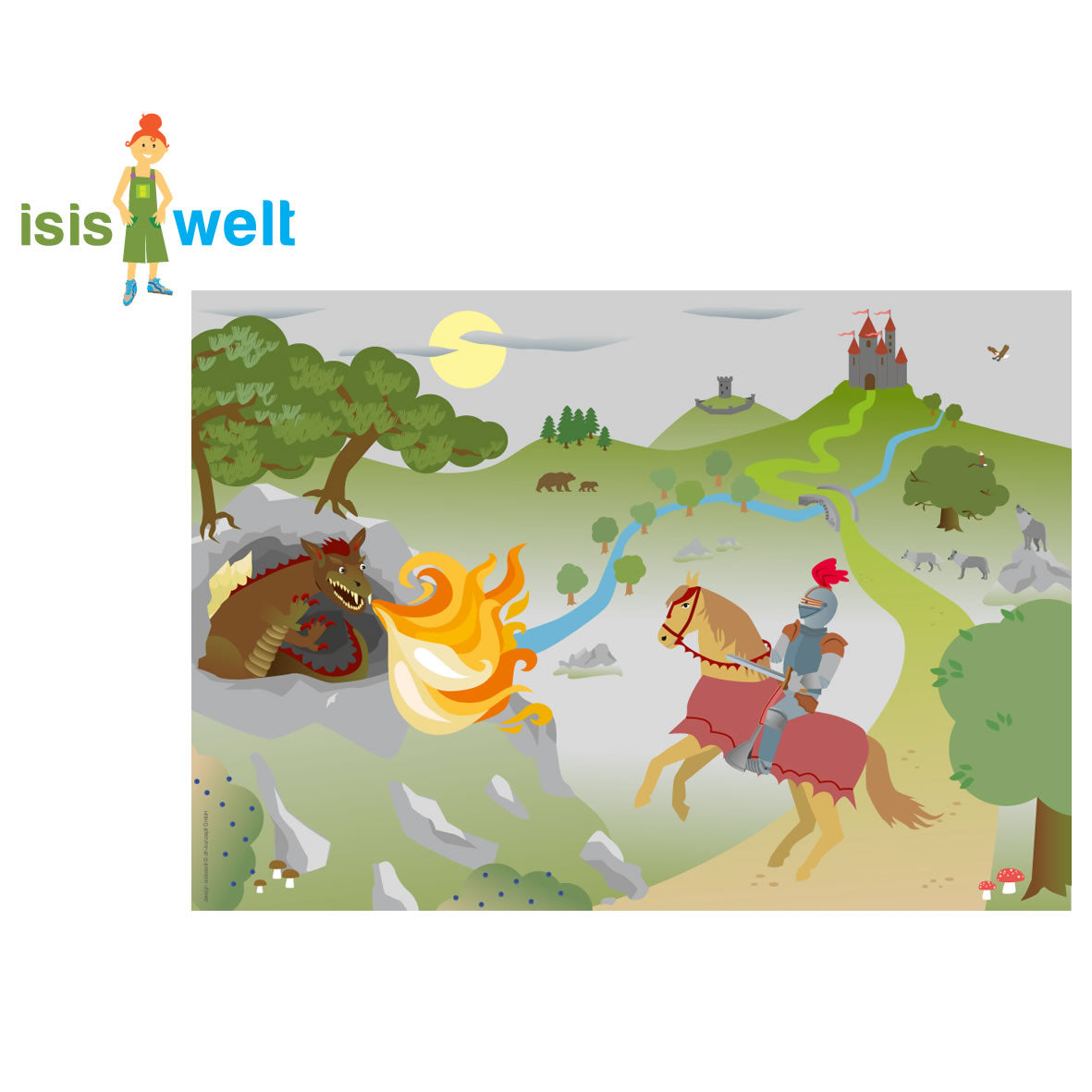 Drache und Ritter Platzsets