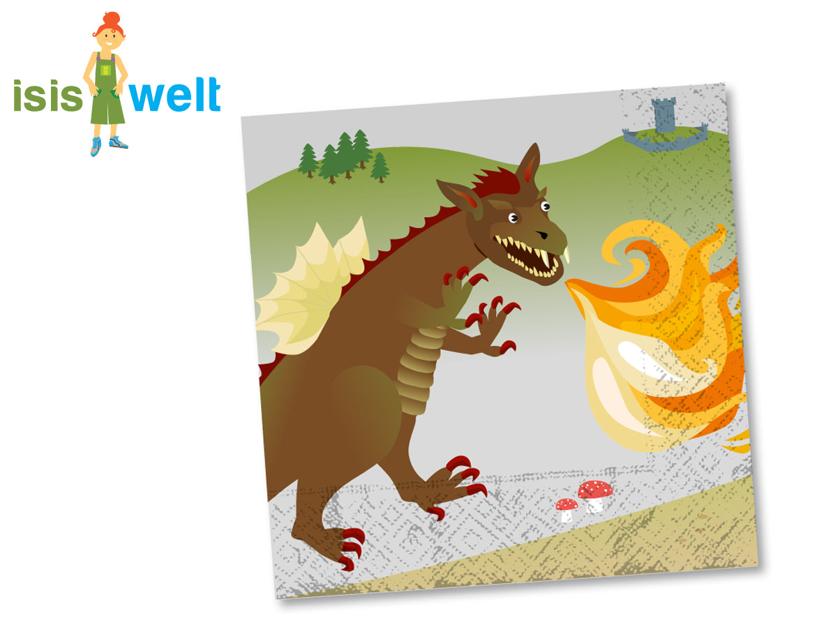 Drache und Ritter Servietten