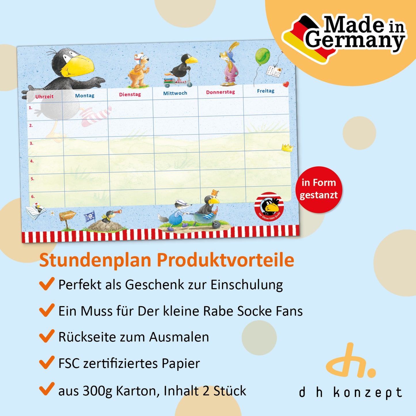 Der kleine Rabe Socke Stundenplan