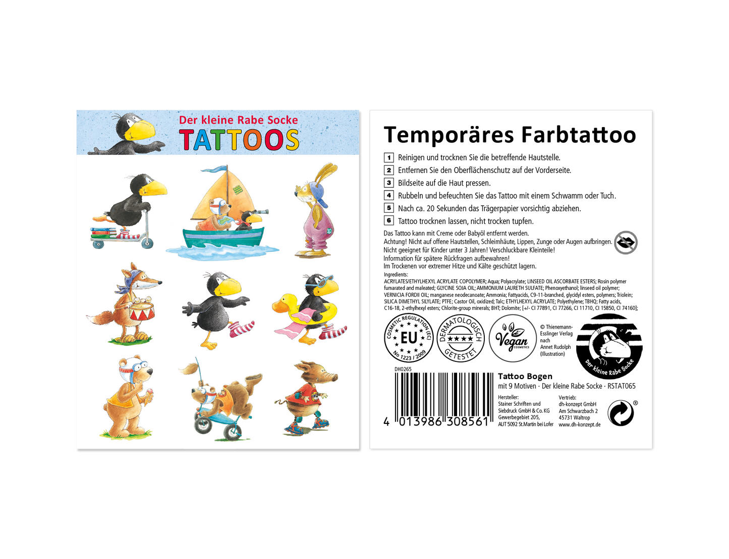 Rabe Socke Tattoos