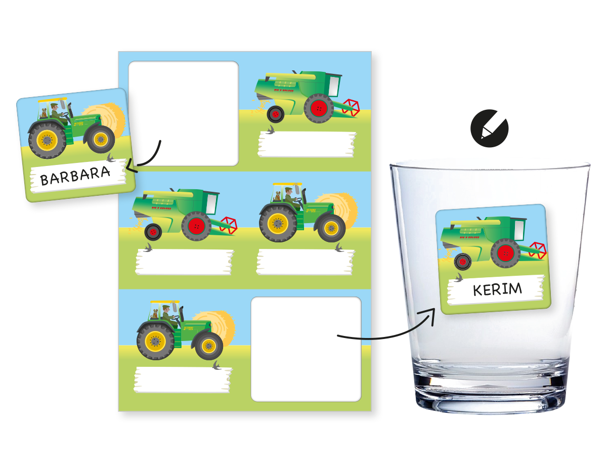 Bauernhof Namensaufkleber