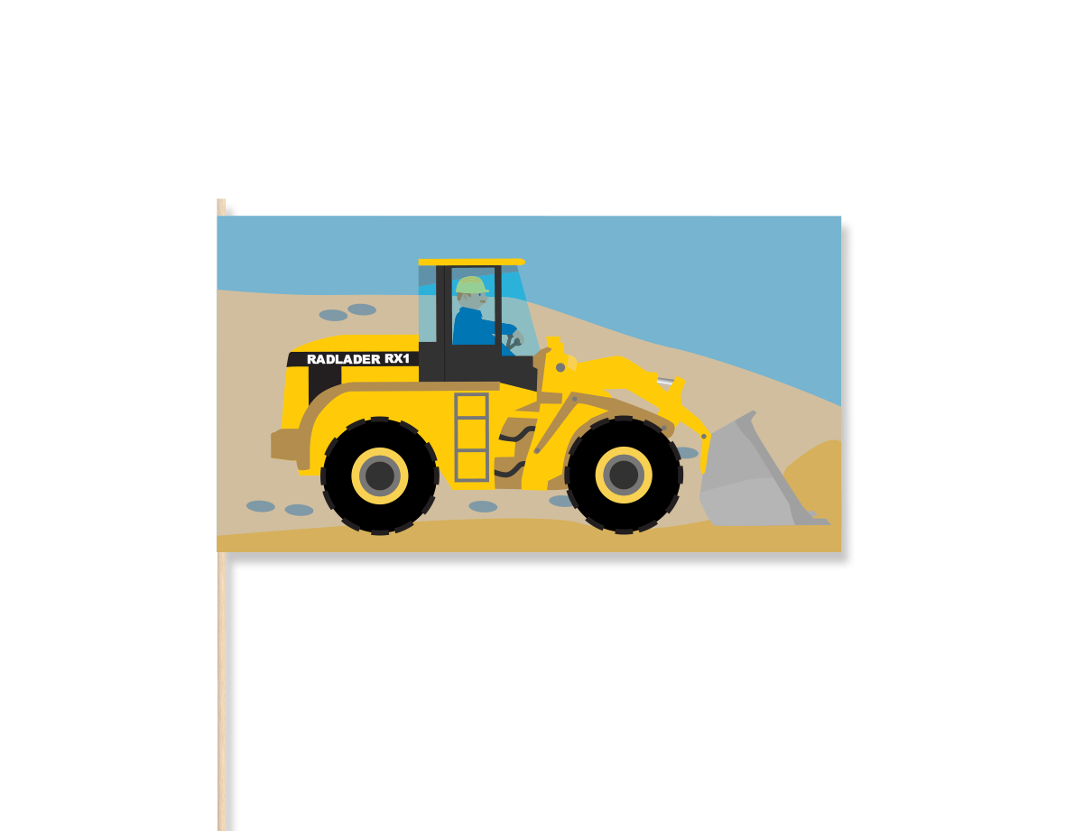 Baustelle Papierflagge