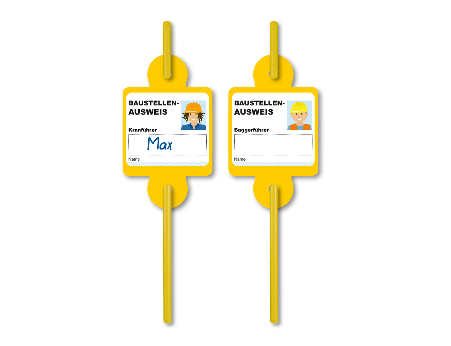 Baustelle Trinkhalme