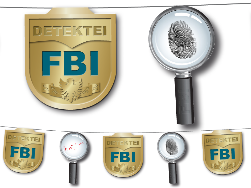 Detektive Wimpelkette