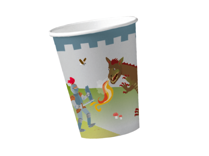 Drache und Ritter Becher