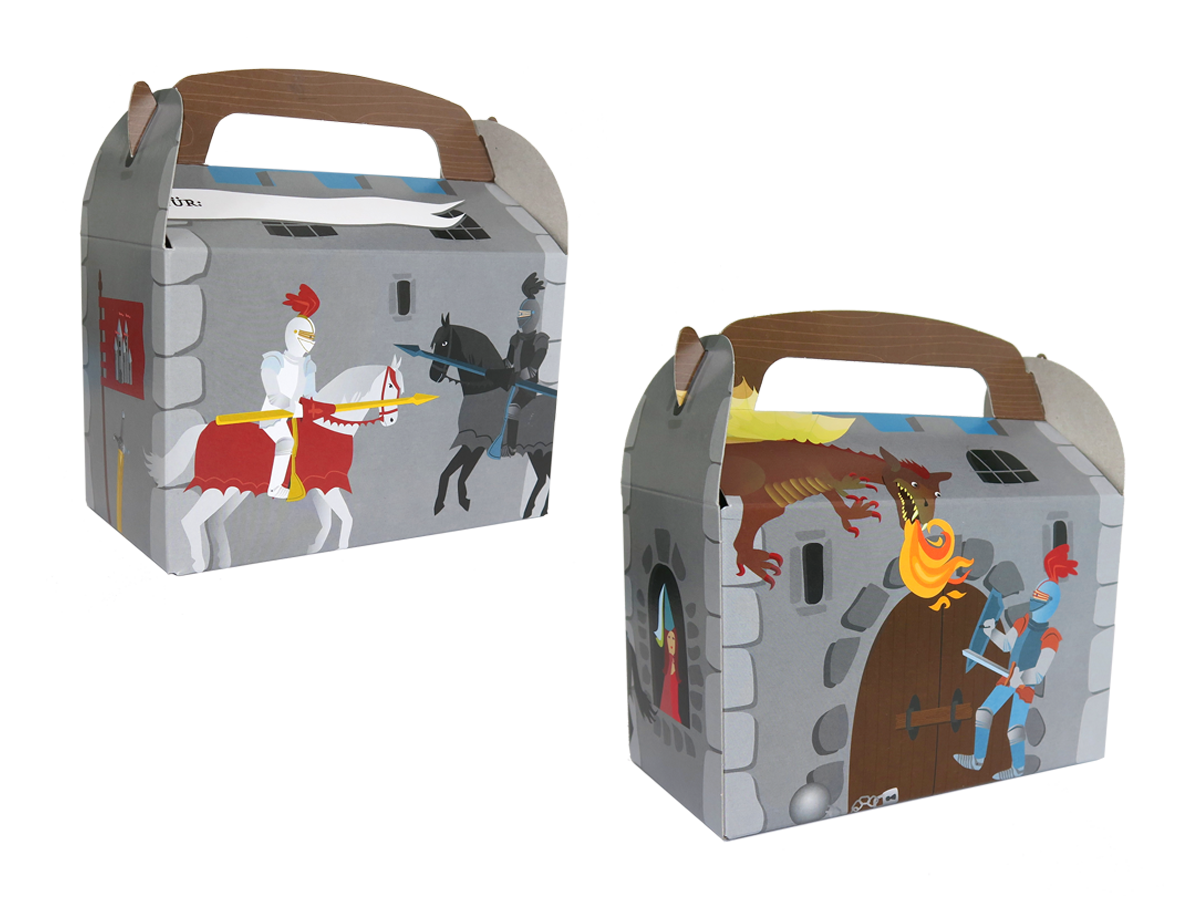 Drache und Ritter Geschenkebox