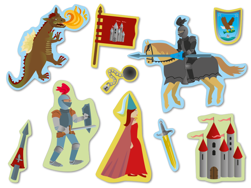 Drache und Ritter XXL Konfetti