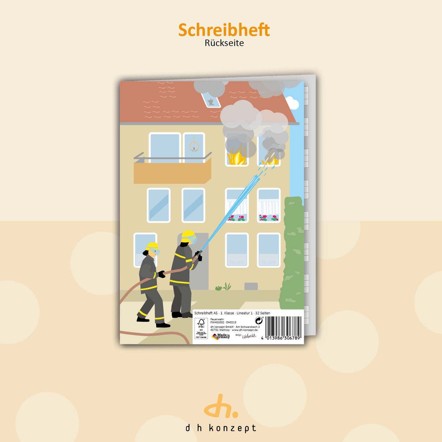 Feuerwehr Schreibheft