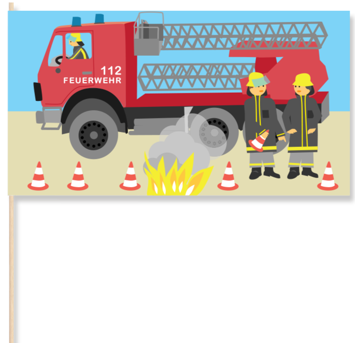 Feuerwehr Papierflagge