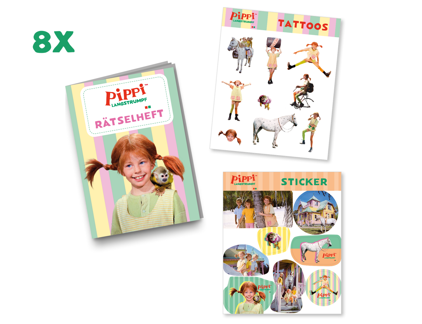 Pippi Langstrumpf Set