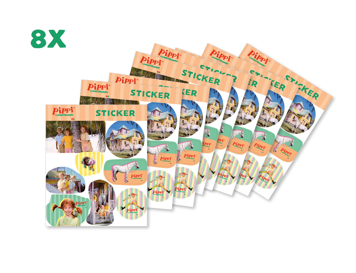 Pippi Langstrumpf Set Sticker