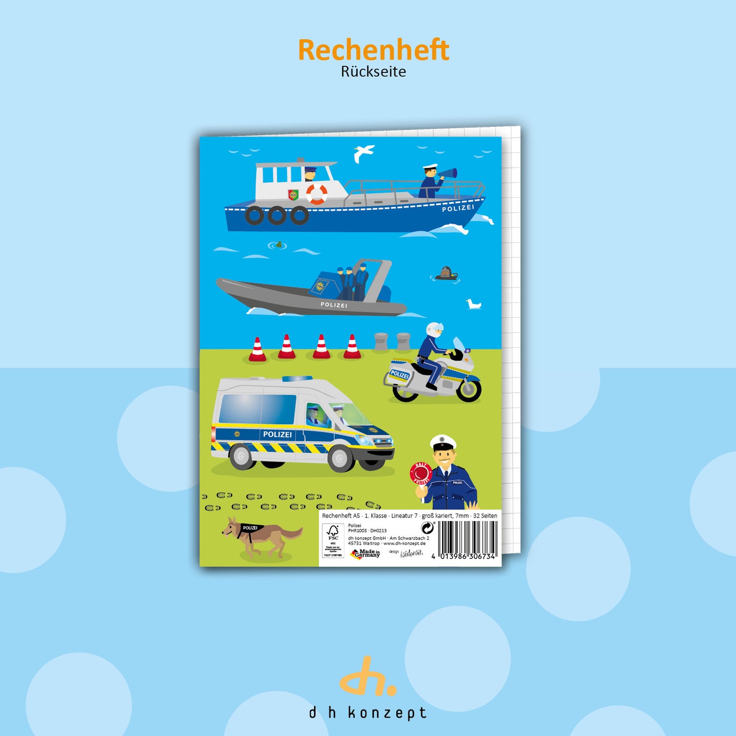 Polizei Rechenheft
