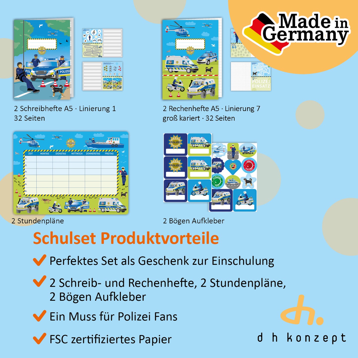 Polizei Schulanfang Set