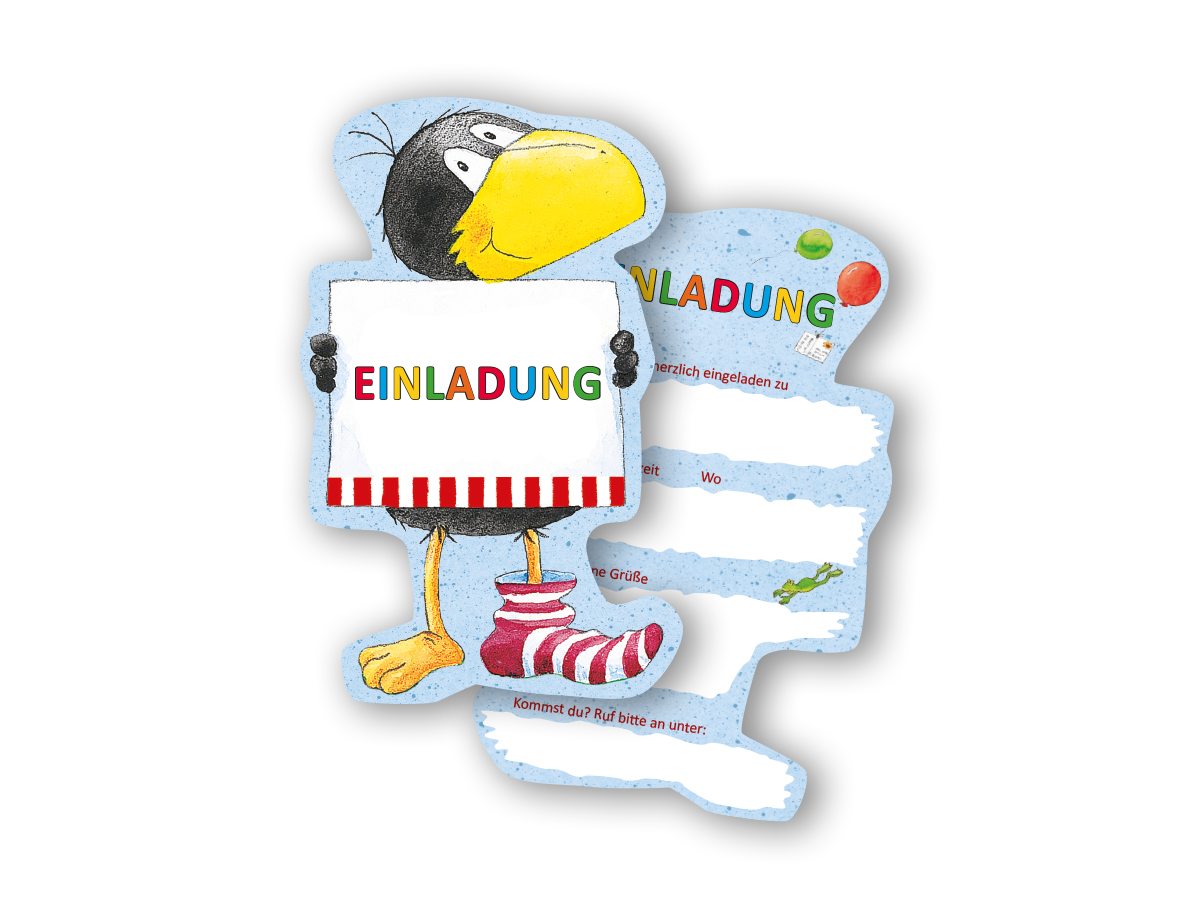 Rabe Socke Einladungen