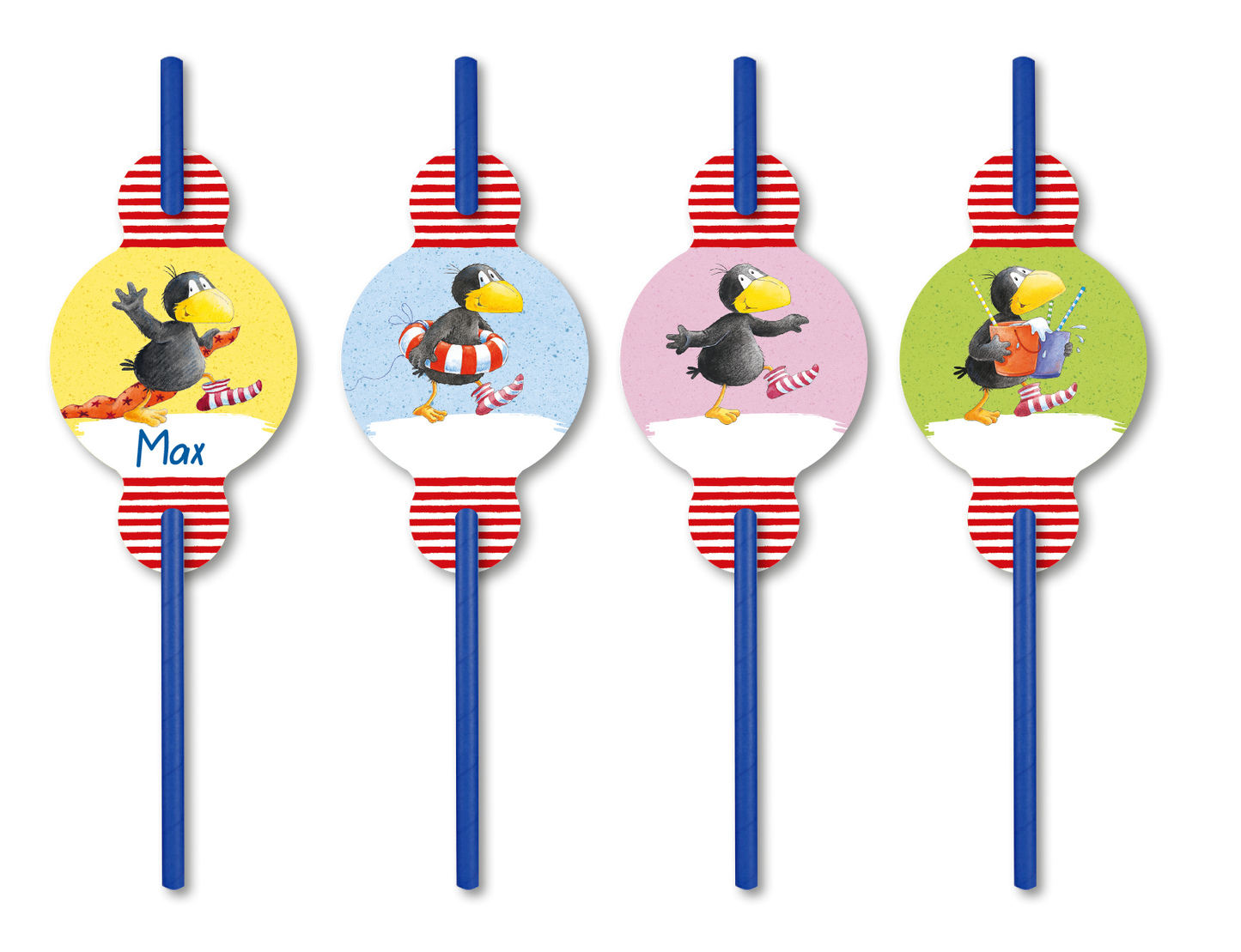 Rabe Socke Trinkhalme