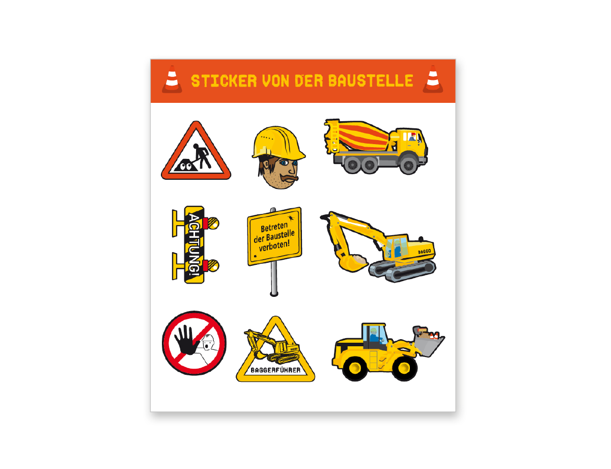 Baustelle Sticker