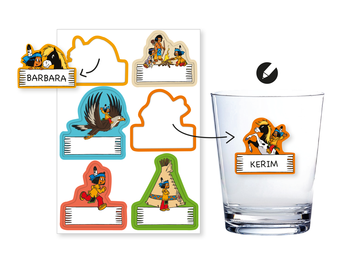 Yakari Namens Aufkleber