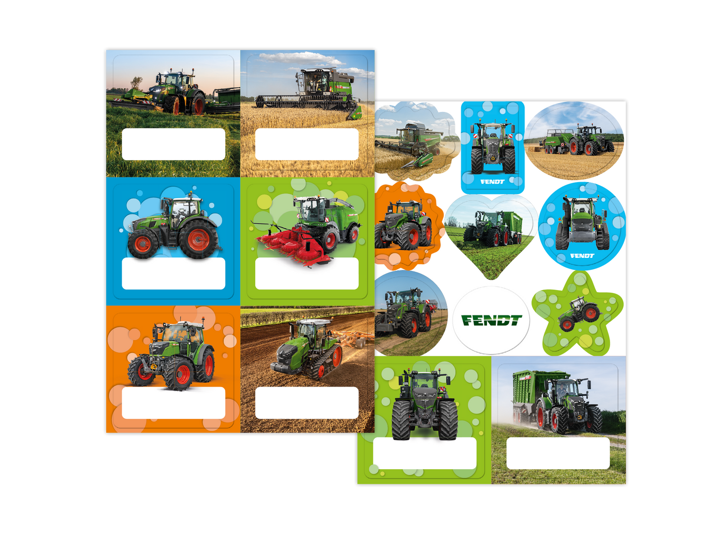 FENDT Set Namensaufkleber Motivaufkleber