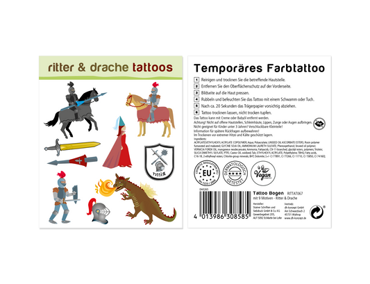 Drache und Ritter Tattoos