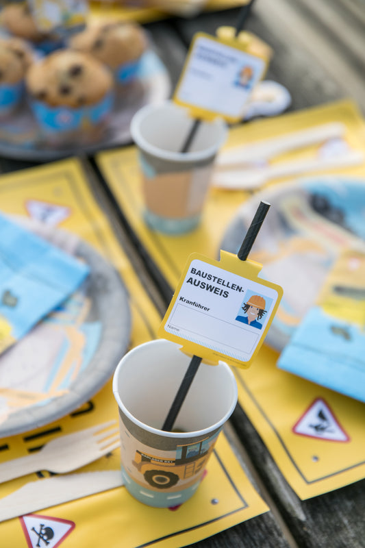 Baustelle Trinkhalme
