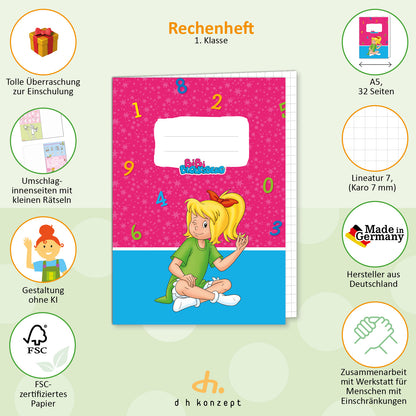 Bibi Blocksberg Schulheft Rechnen