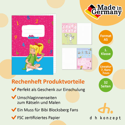 Bibi Blocksberg Schulheft Rechnen