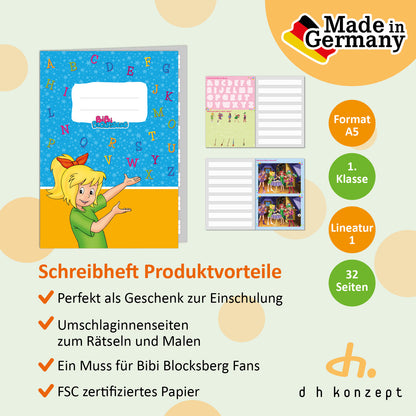 Bibi Blocksberg Schulheft Schreiben