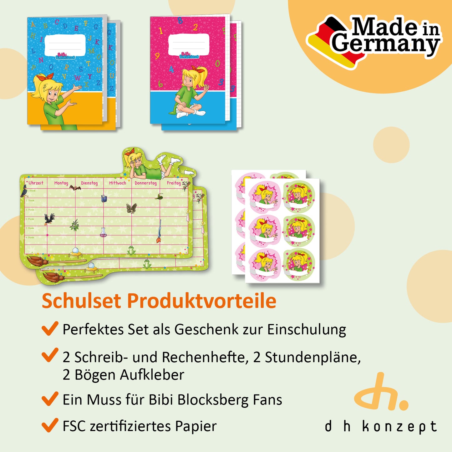 Bibi Blocksberg Schulanfang Set