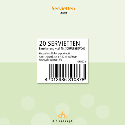 Einschulung Servietten