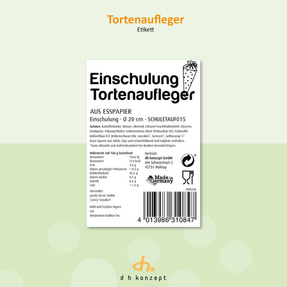 Einschulung Tortenaufleger