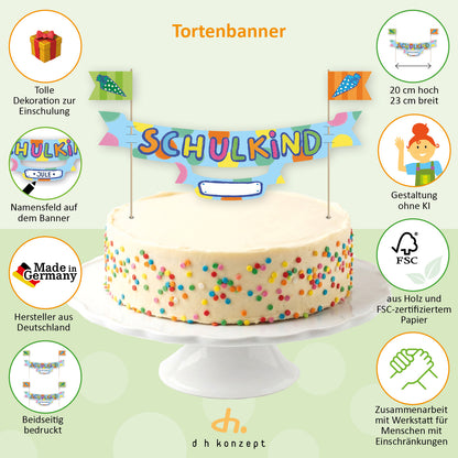 Einschulung Tortenbanner
