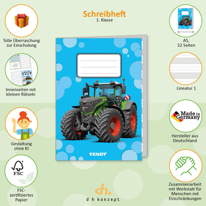Produktvorteile des Fendt Schreibhefts in der Übersicht
