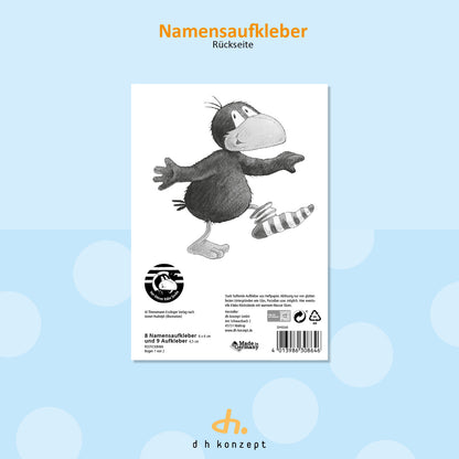 Der kleine Rabe Socke Aufkleber Set Namensaufkleber Motivaufkleber