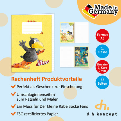 Der kleine Rabe Socke Rechenheft