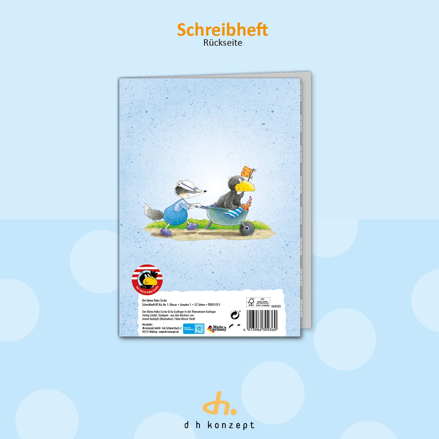 Der kleine Rabe Socke Schreibheft