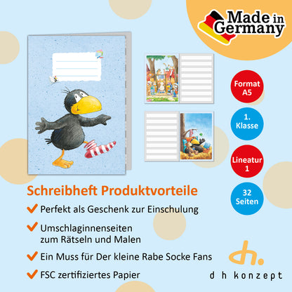 Der kleine Rabe Socke Schreibheft