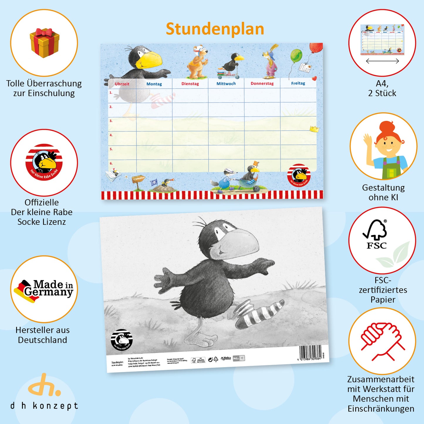 Der kleine Rabe Socke Stundenplan