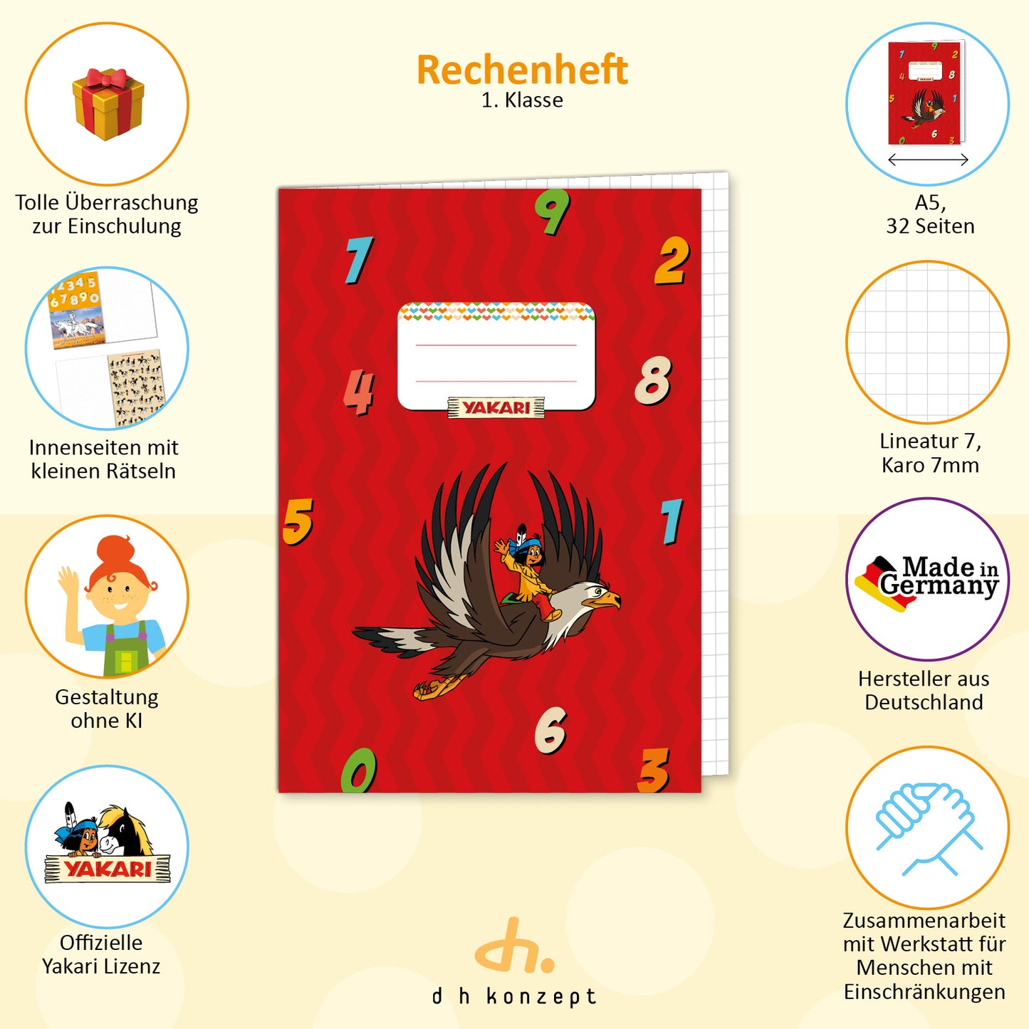 Yakari Schulheft Rechnen