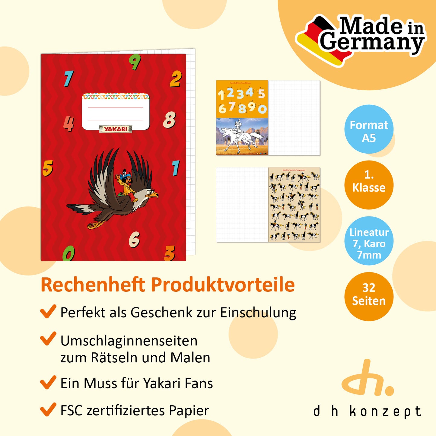 Yakari Schulheft Rechnen